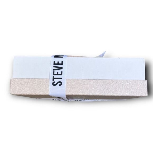 Steve Madden Ivory Blush Brushed Plaid Scarf & Beanie Gift Box Set, One Size - Picture 7 of 7